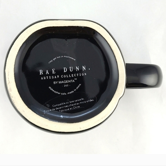 ⭐️2/ $50⭐️ Rae Dunn Black Mug White Large Letters BASIC  WITCH Halloween Festive - Picture 6 of 9